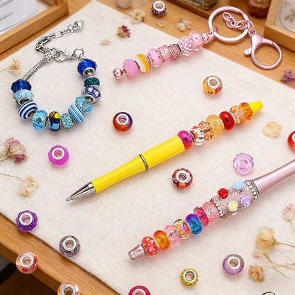 Silver Beaded Keychain Making Kit
