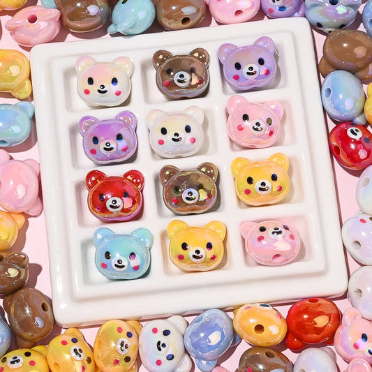 10pcs 17x20mm Panda Head Acrylic Beads