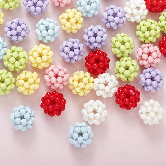 Macaron Woven Acrylic Beads
