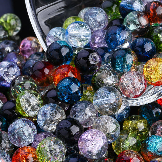 Dark Gradient Burst Flower Glass Beads