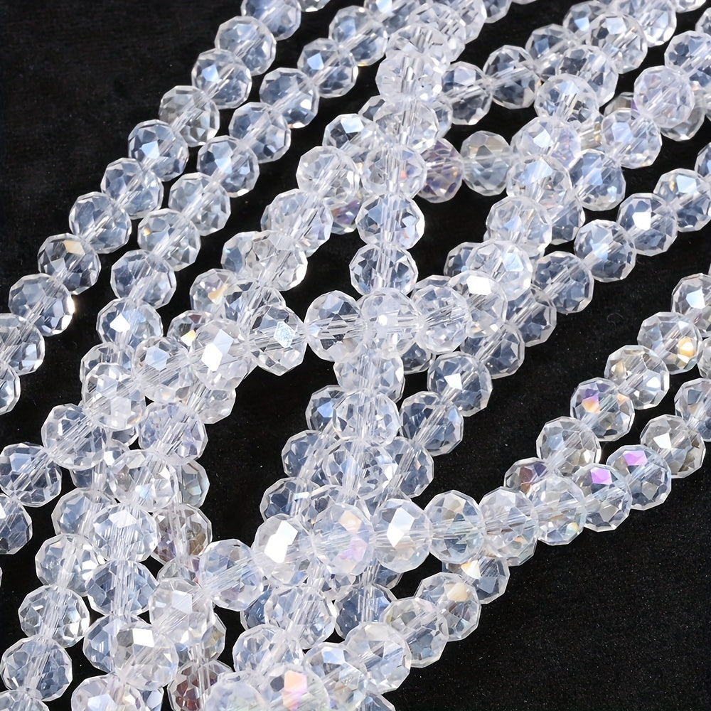 100/200/500PCS 4/6/8mm Sparkling Glass Faux Crystal Bead Set
