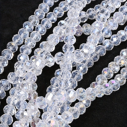 100/200/500PCS 4/6/8mm Sparkling Glass Faux Crystal Bead Set
