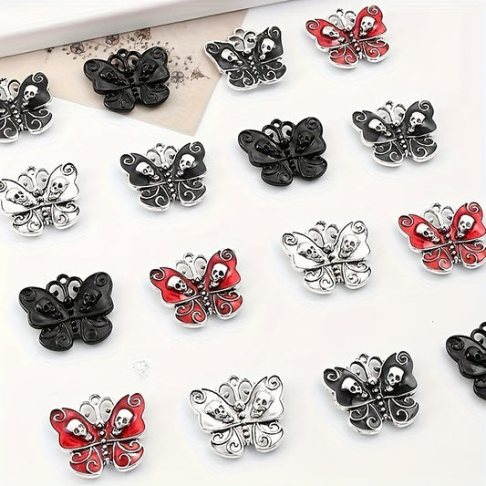 Halloween Skull Butterfly Charms