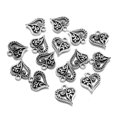 Retro Heart Alloy Pendants