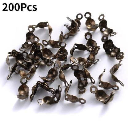 100/200pcs 4x8mm Ball Chain Connector Crimp Beads