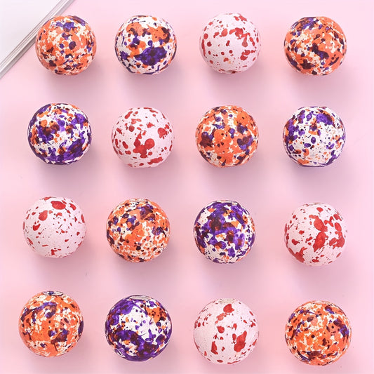 10pcs 16mm Halloween Wooden Beads