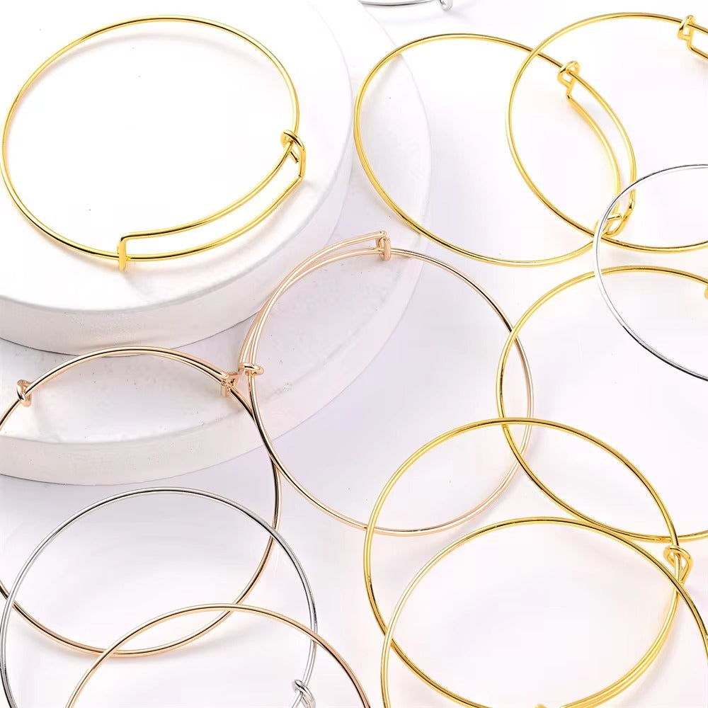 Adjustable Alloy Bangle Bracelets