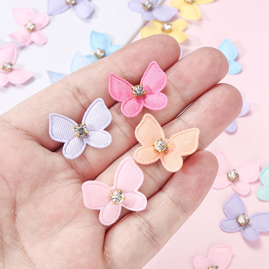 2x2.5 cm Rhinestone Butterfly Sewing Patches