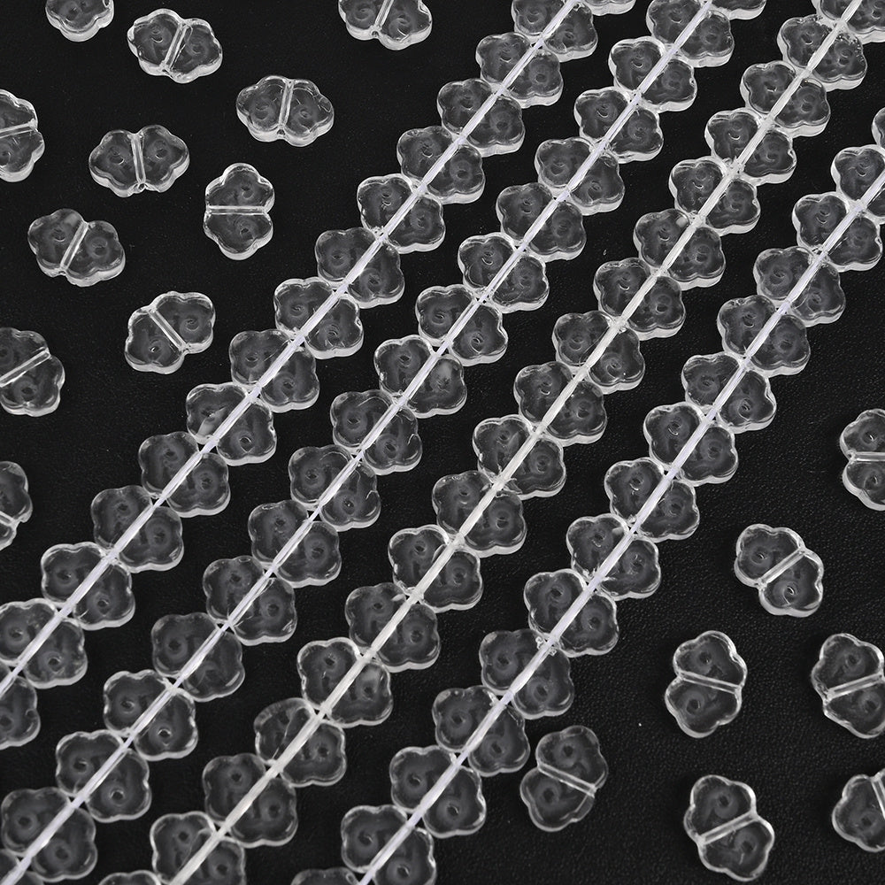 Transparent Cloud Glass Beads