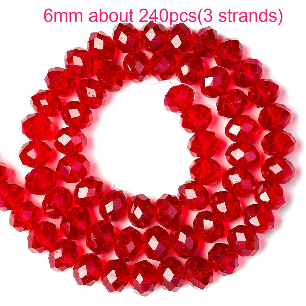 Red Glass Spacer Beads