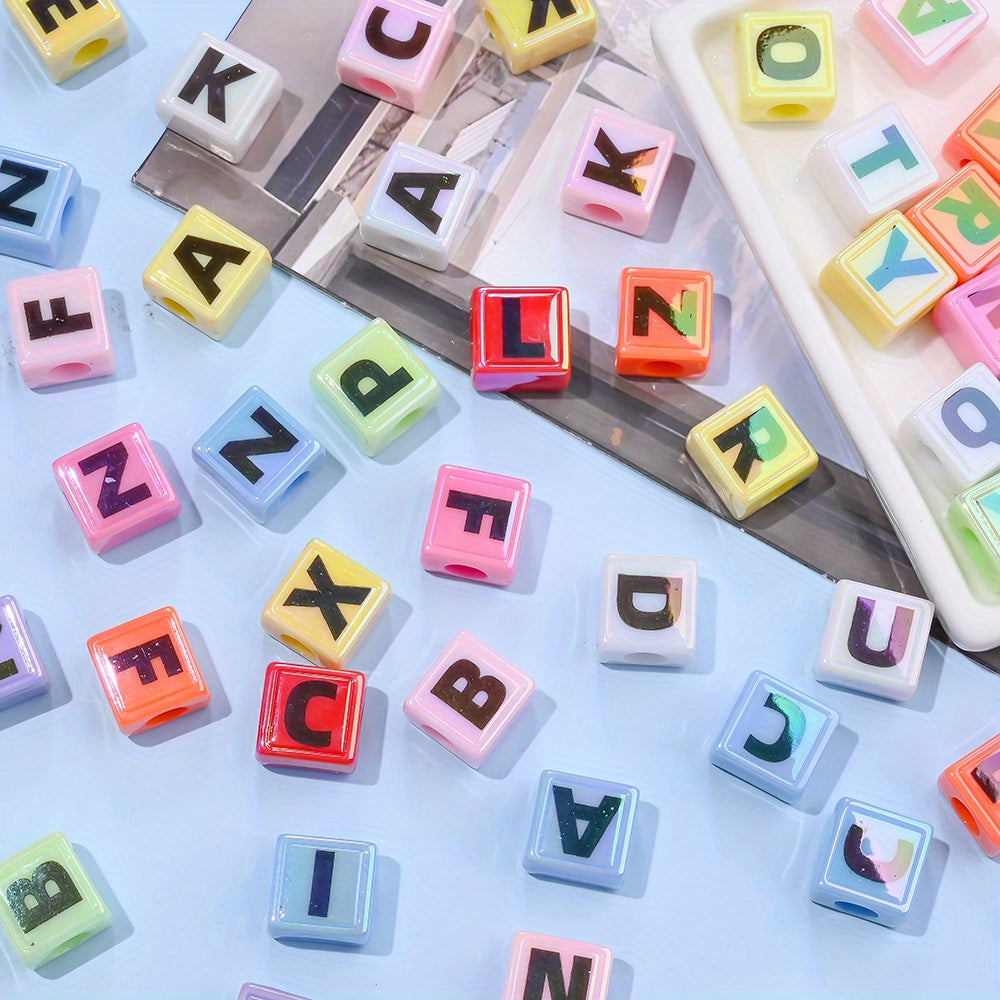 Mixed Color Acrylic Letter Beads