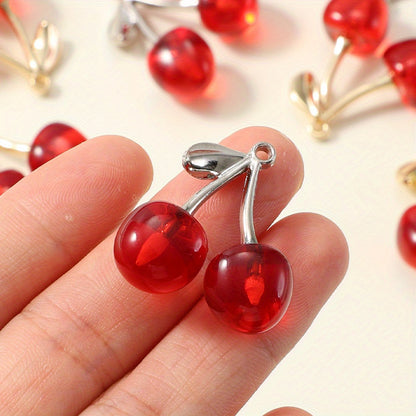 2PCS Fruit Cherry Fashion Pendant Set