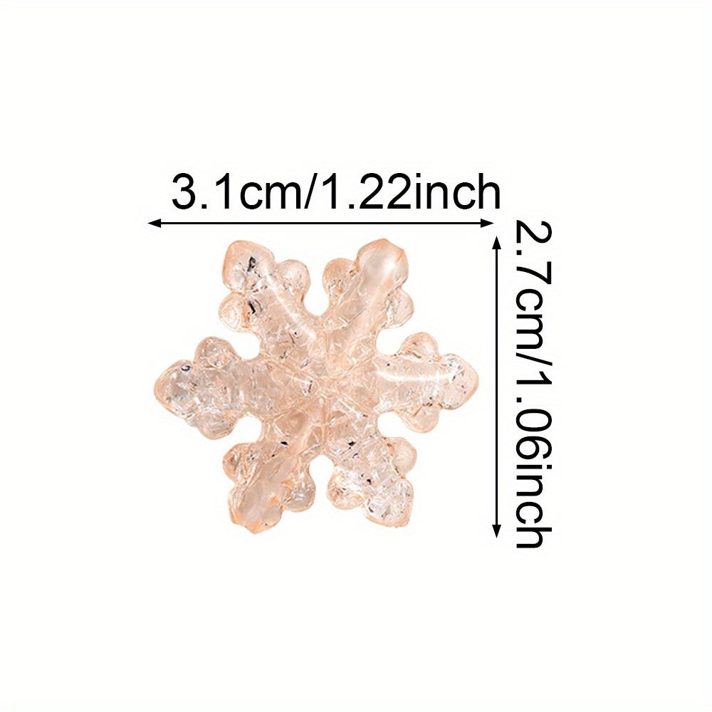10PCS 27×31mm Snowflake Acrylic Spacer Bead Set