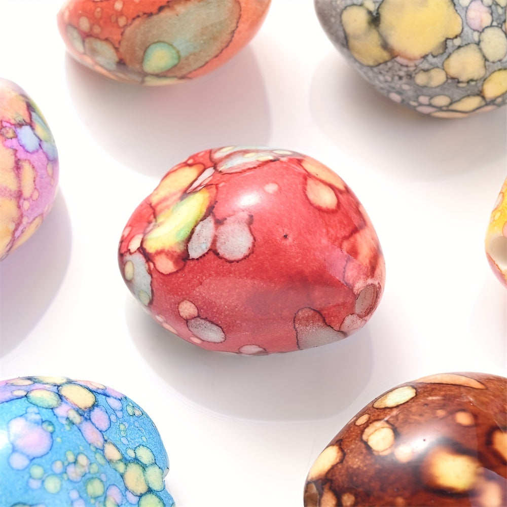 Multicolor Oval Acrylic Beads