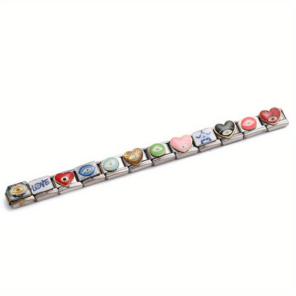 1pc 9mm Stainless Steel Italian Charm Bead