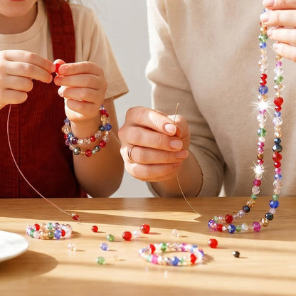 800pcs Sparkling Artificial Crystal Beads Set