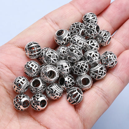 Vintage Hollow Heart Flower Spacer Beads