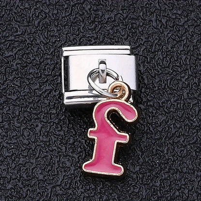 1PC A-Z English Letter Charm Link Set for 9mm Bracelets