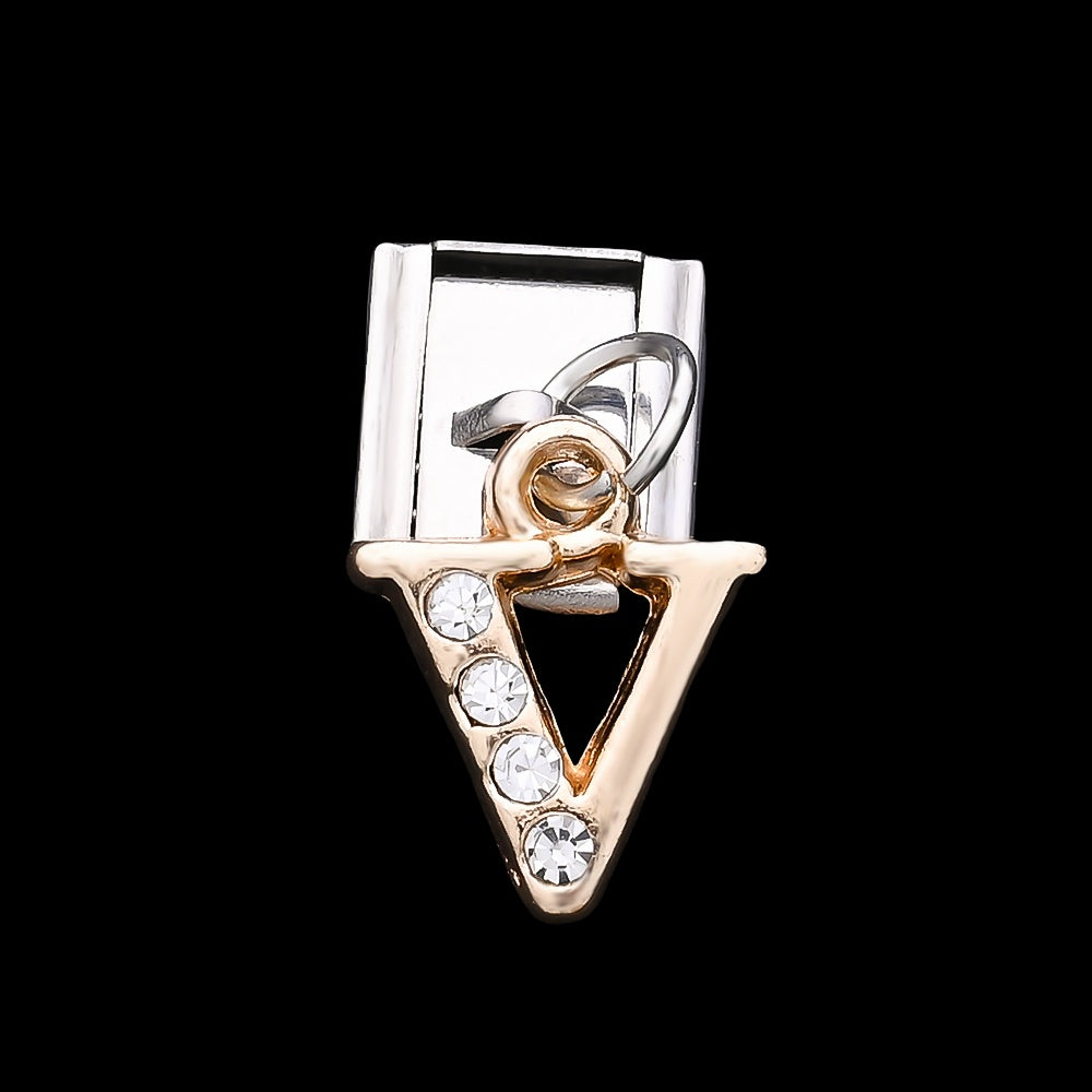 1PC Rhinestone A-Z Letter Modular Bracelet Charm Set