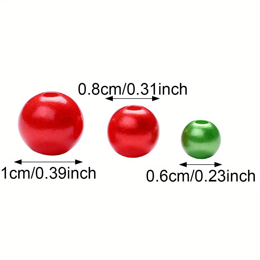 100/200/500pcs Christmas Design Artificial Pearl Beads