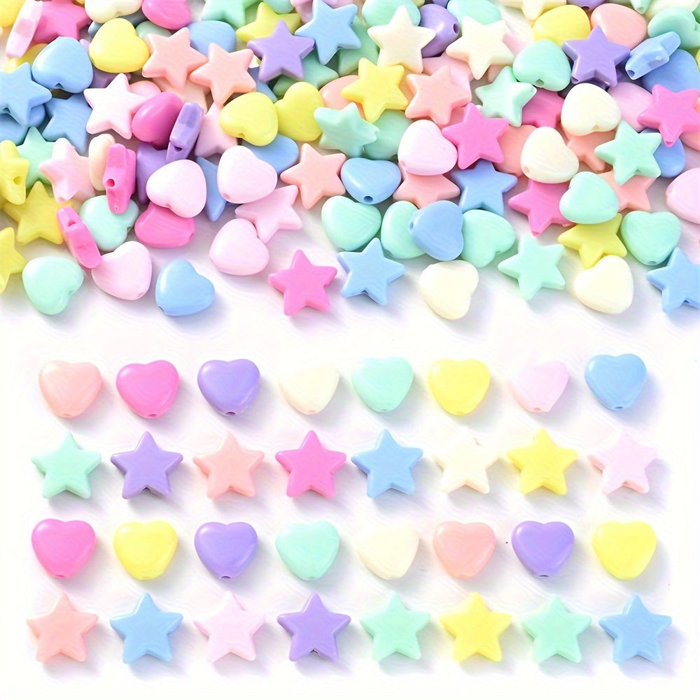 Heart Star Acrylic Beads