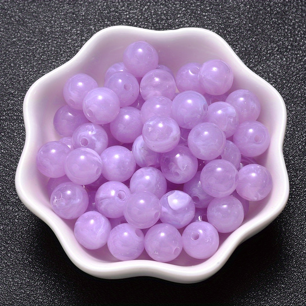 100PCS 8mm Multicolor Gradient Acrylic Spacer Bead Set