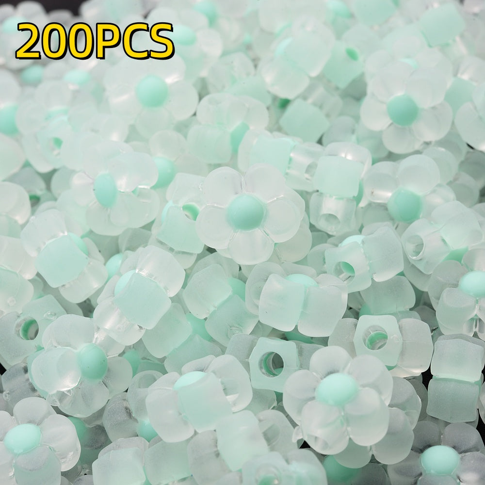 200pcs 13mm Matte Acrylic Sunflower Beads