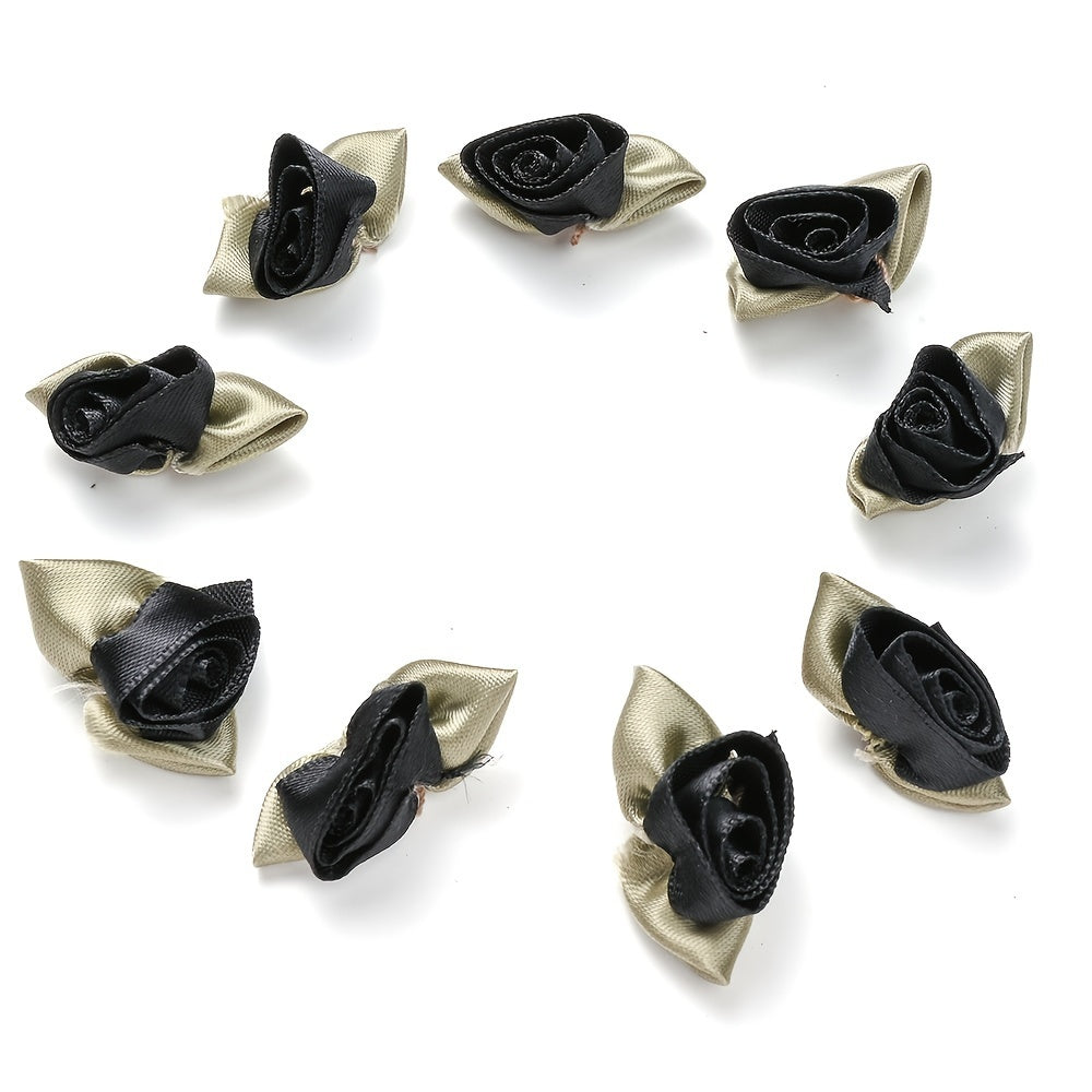 10PCS 12×32mm Fabric Tulip Flower Embellishment Set