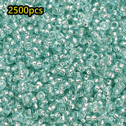 2500pcs/set 1.5mm Shiny Glass Seed Beads