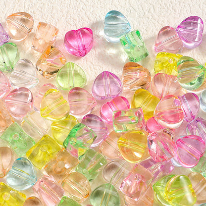 Transparent 3D Love Acrylic Beads
