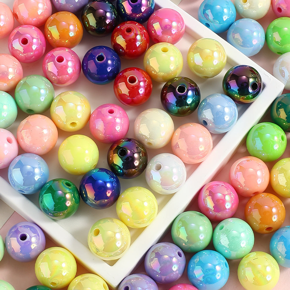 20pcs/set 16mm Shiny AB Color Round Acrylic Focal Beads