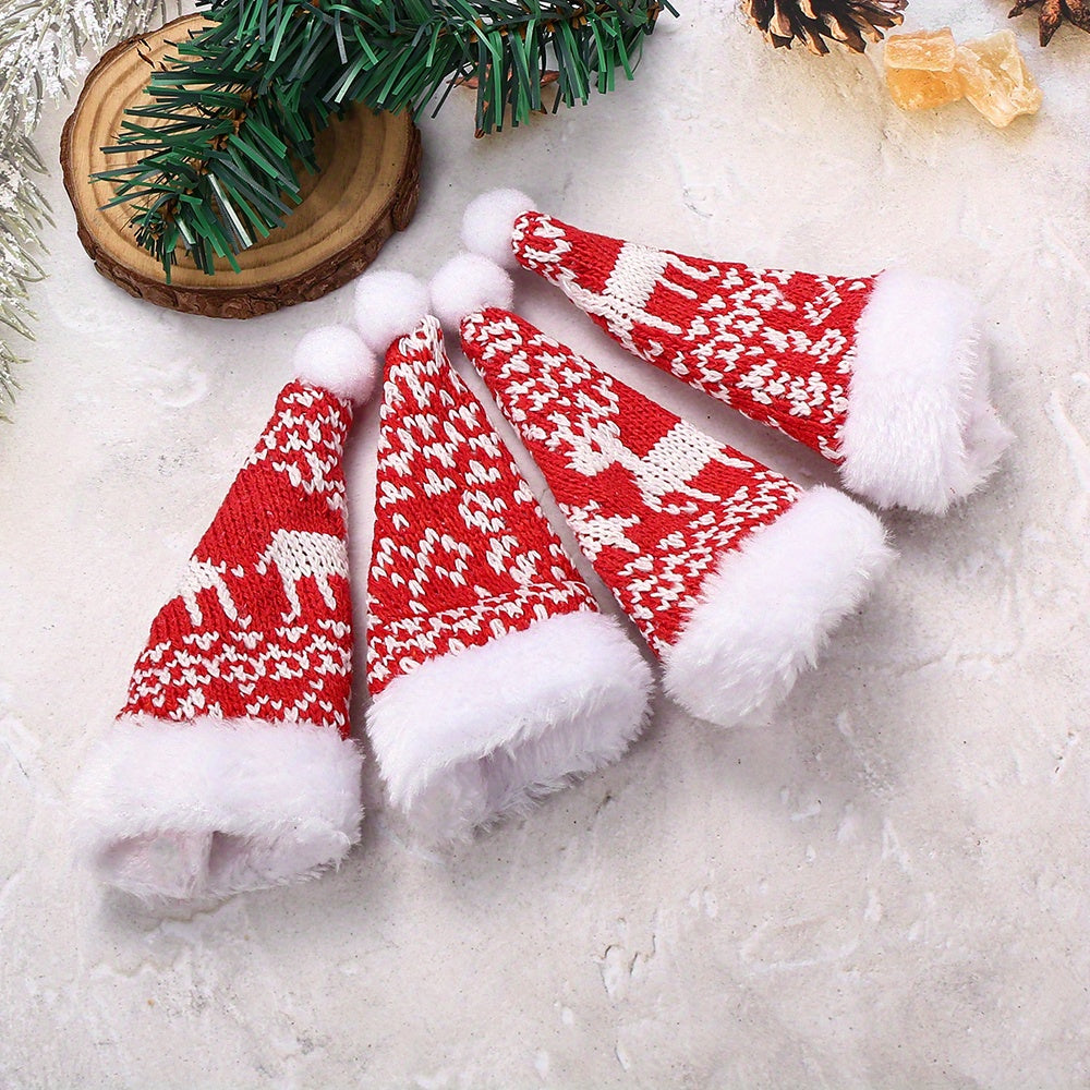 Christmas Knit Santa Hat Cutlery Holder