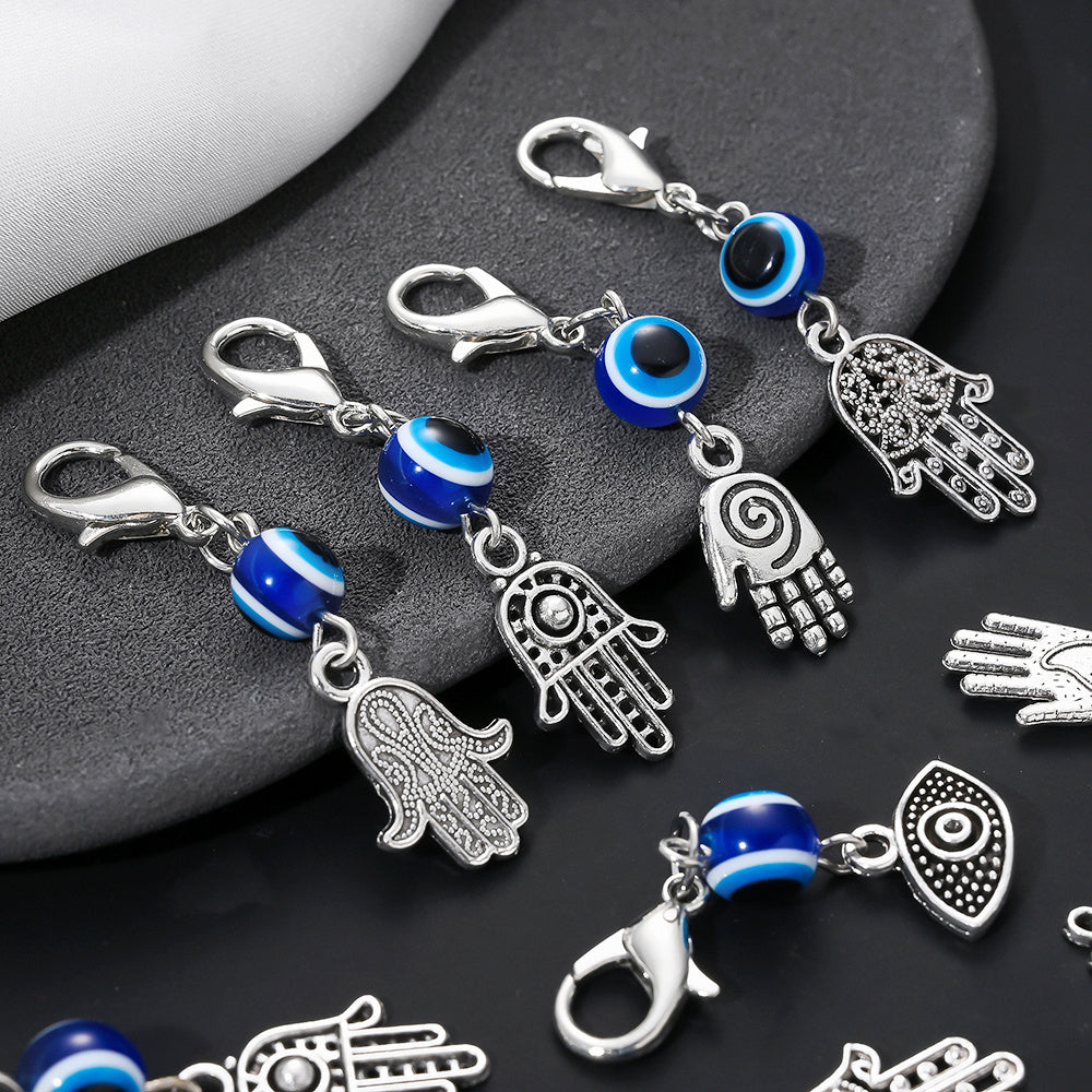 Evil Eye and Hamsa Enamel Pendant Charms