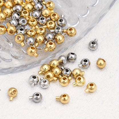 20pcs/set Tiny Copper Crimp Stopper Beads
