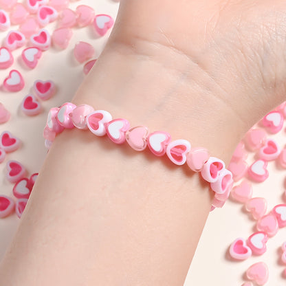 White 3D Heart Cabochons