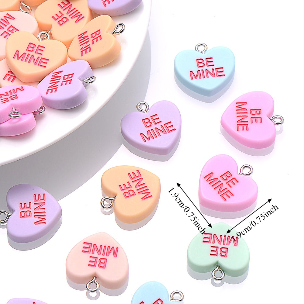 Sweet Heart Resin Pendants