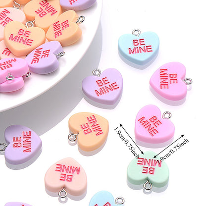 Sweet Heart Resin Pendants