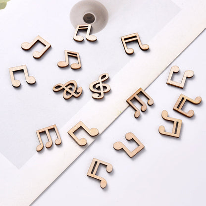 Wooden Music Note Decorative Embellishments