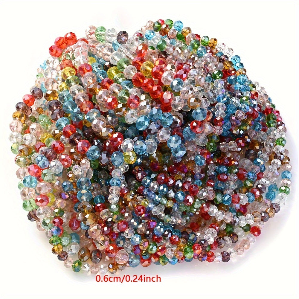 80PCS 6mm Flat Glass Spacer Bead Set