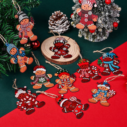 Wooden Gingerbread Man Christmas Ornaments