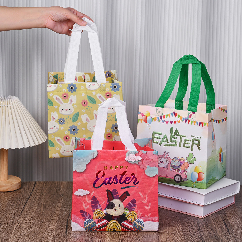 Random Mixed Non-Woven Easter Tote Bags
