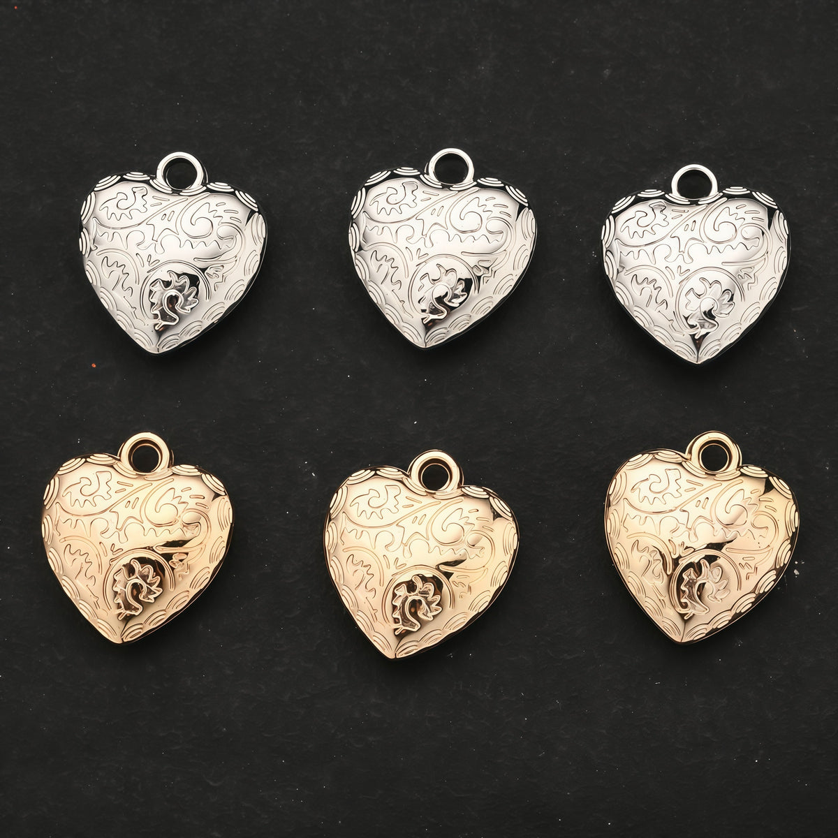 10PCS Gold & Silver CCB Love Pendant Set