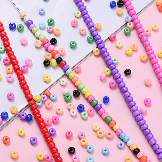 Colored Abacus Rice Spacer Beads