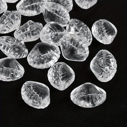 Transparent Shell Glass Beads