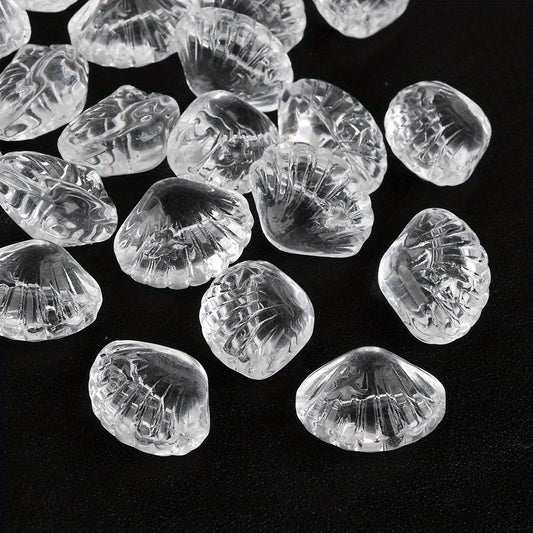 Transparent Shell Glass Beads