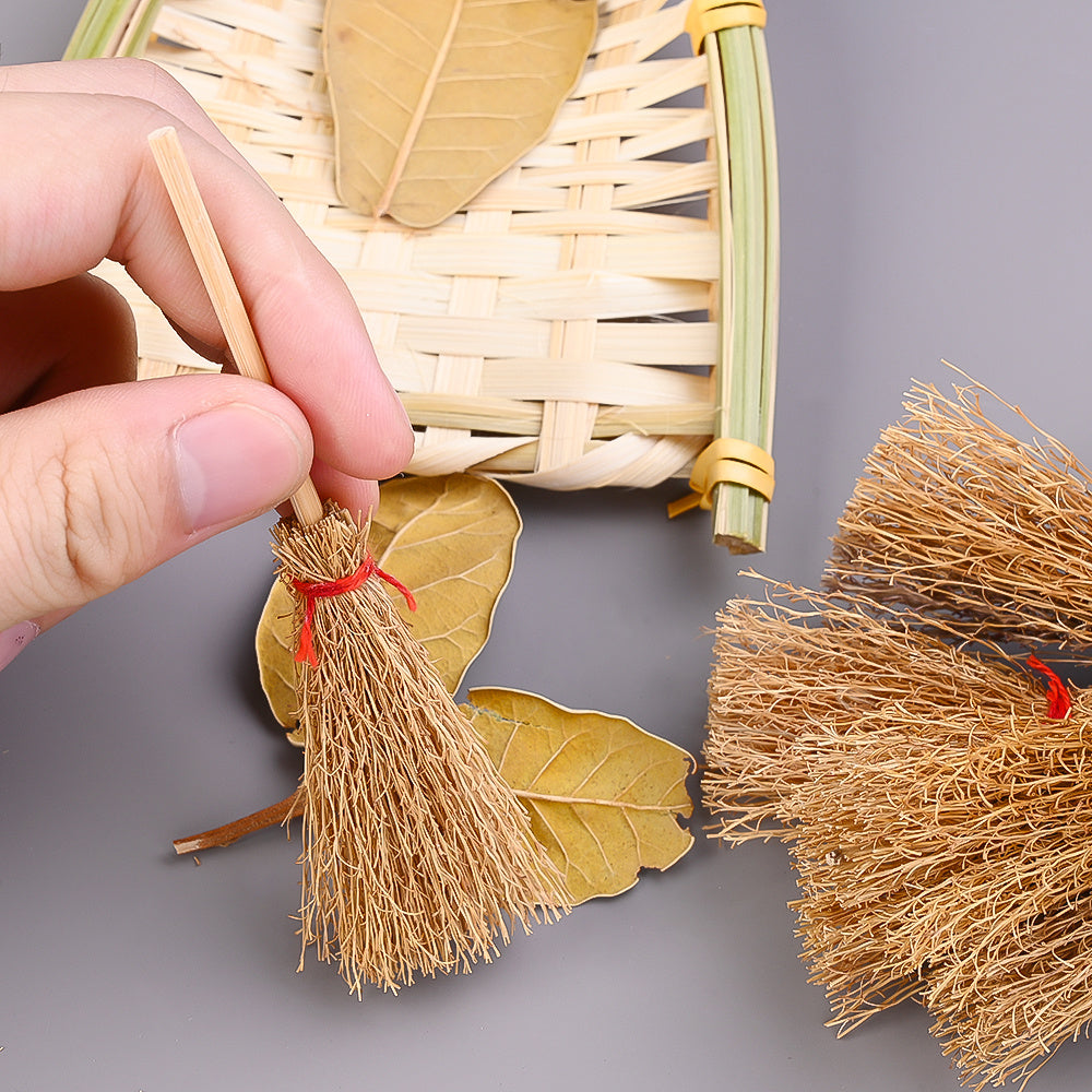 10 cm Brown Mini Broom Charms