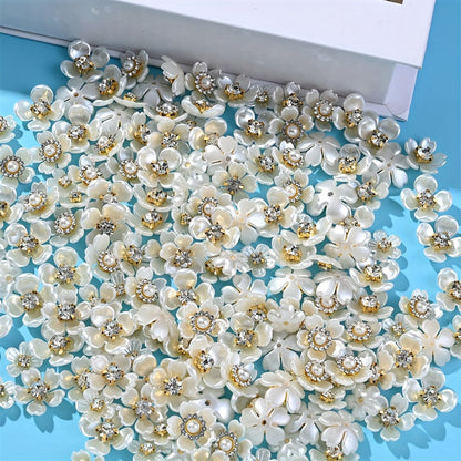Petal Rhinestone Flower Flatback Beads
