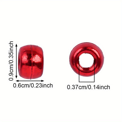 100pcs 5x9mm Shiny Laser Color Acrylic Pony Beads