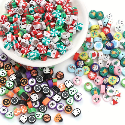 Halloween & Christmas Soft Pottery Beads
