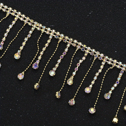 Rhinestone Tassel Chain